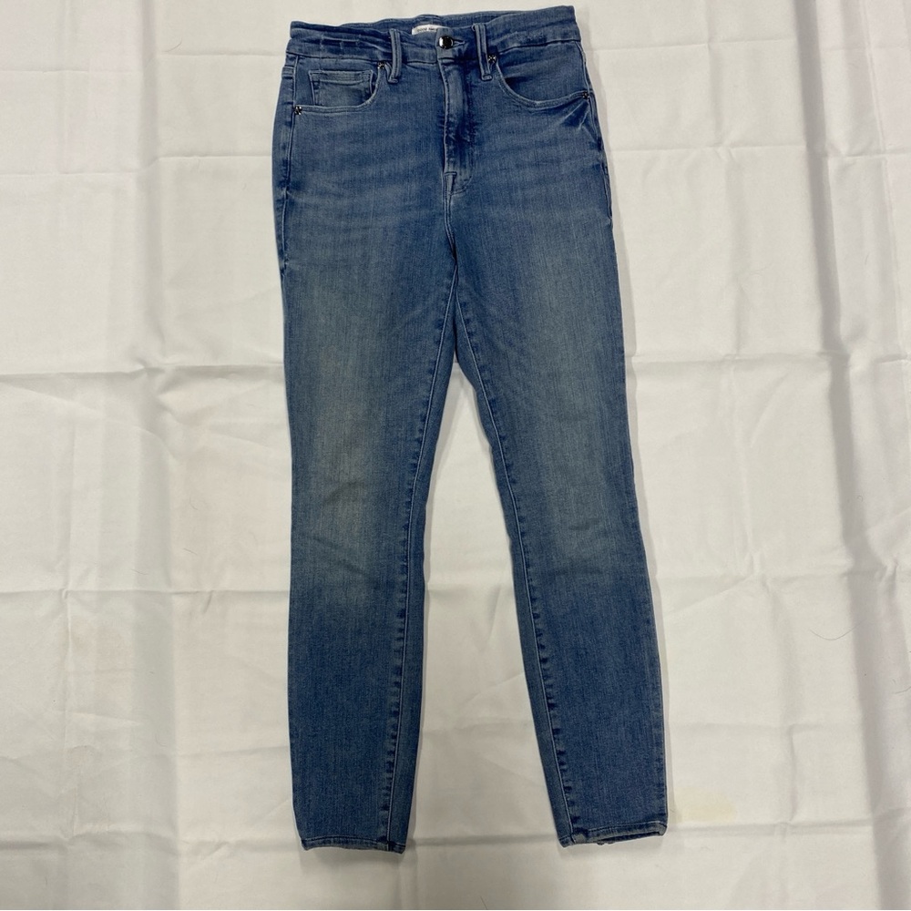 Good American Medium Wash High-Rise Skinny Jeans